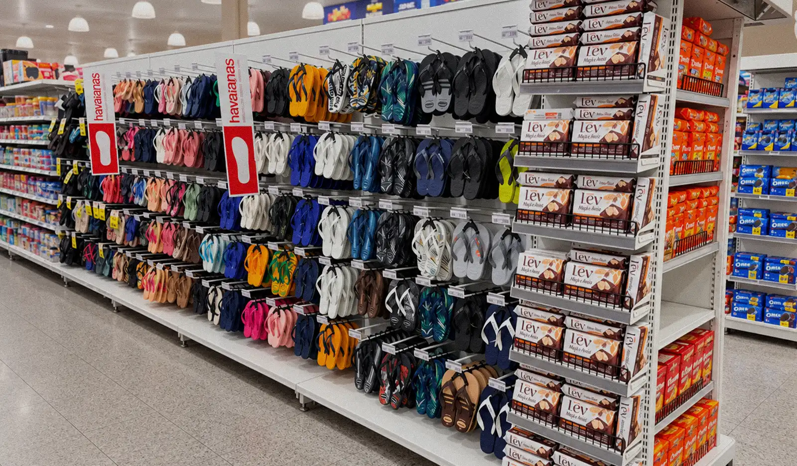 Ponto de venda antes da execução Havaianas, primeiro comparativo