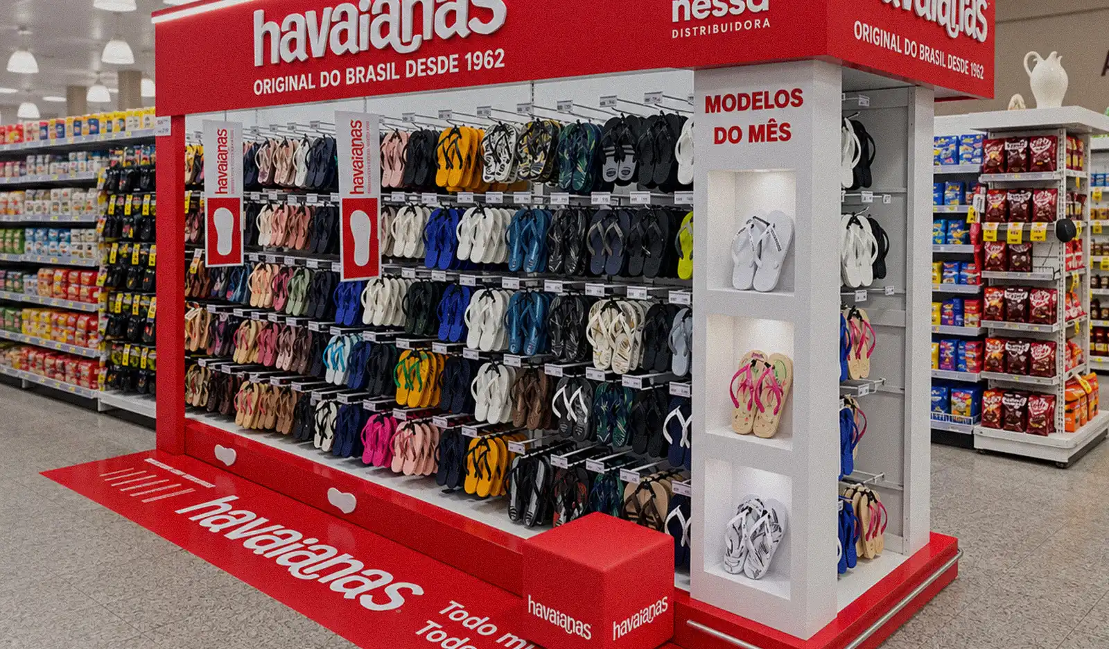 Ponto de venda depois da execução Havaianas, primeiro comparativo