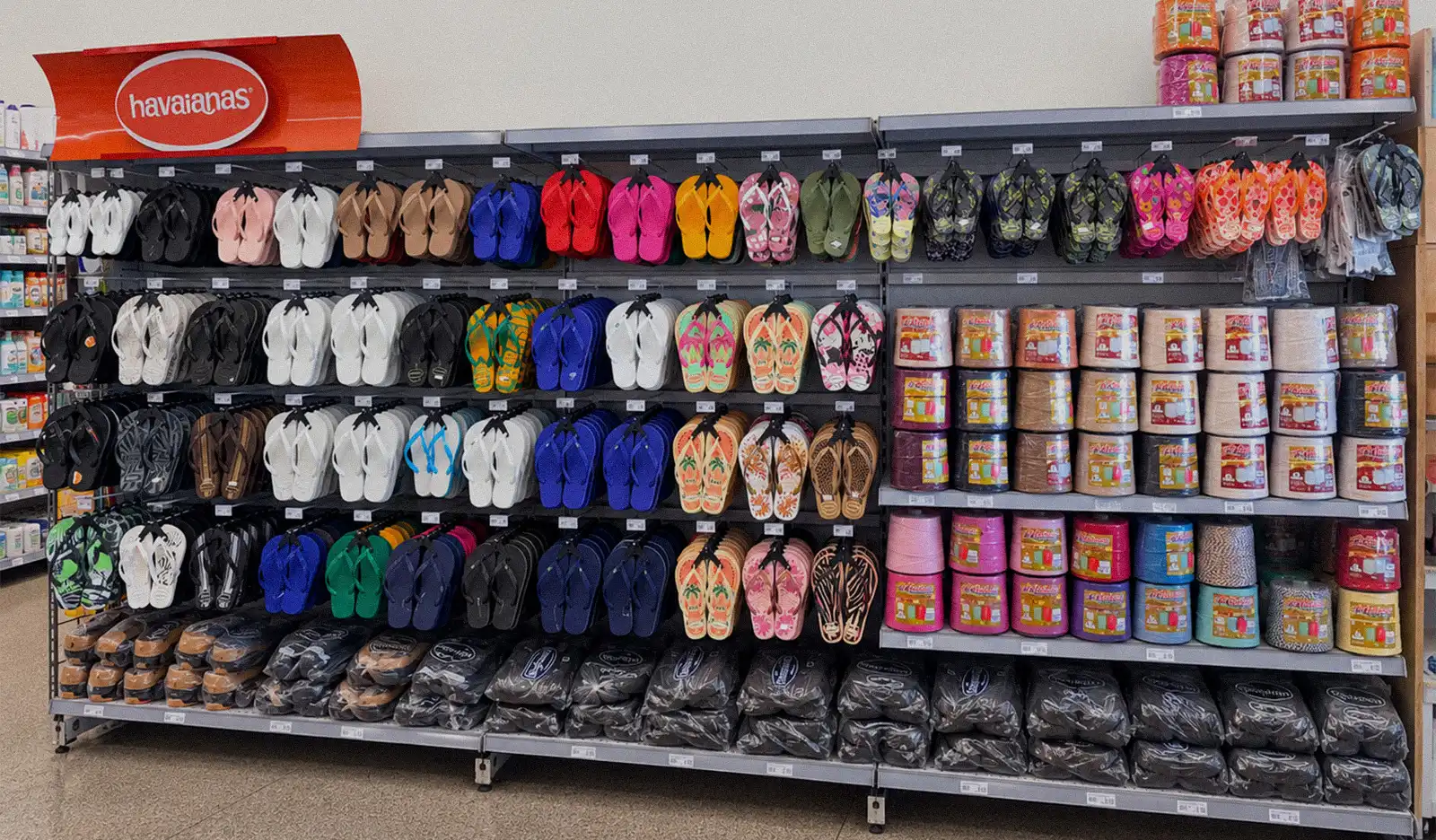 Ponto de venda antes da execução Havaianas, segundo comparativo